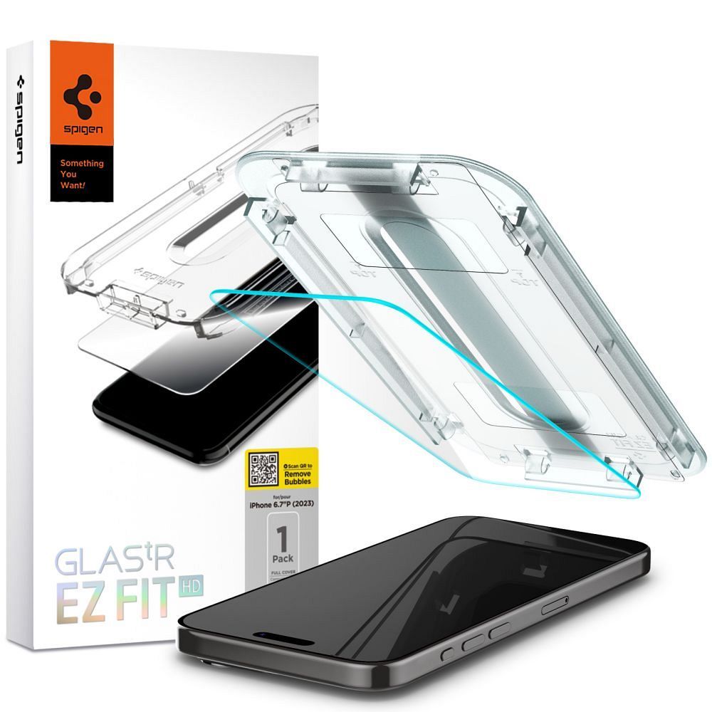 SPIGEN GLAS.TR ”EZ FIT” az IPHONE 15 PRO MAX-hoz, átlátszó