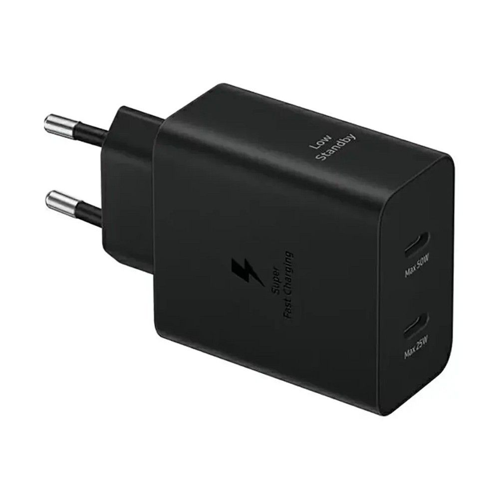 SAMSUNG eredeti Type C töltő + Type C – Type C kábel PD 3A 50W EP-T5020XBEGEU fekete blister