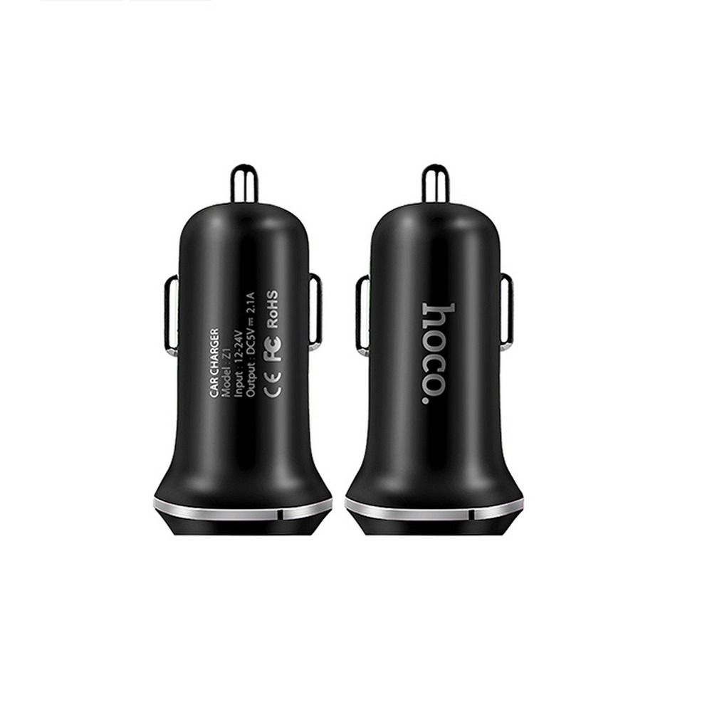 HOCO car charger 2 x USB A 2,1A 11W Z1 black