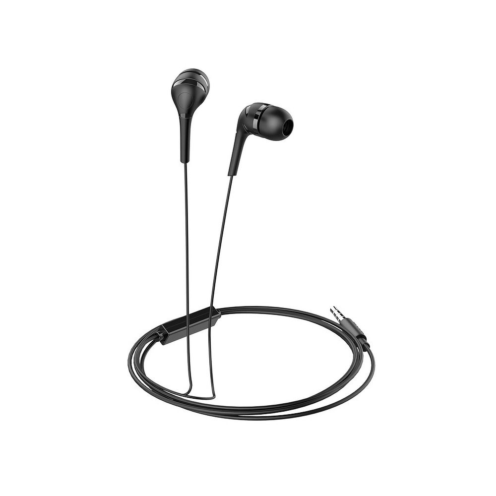 HOCO vezetékes fülhallgató Jack 3,5 mm mikrofonos M40 fekete