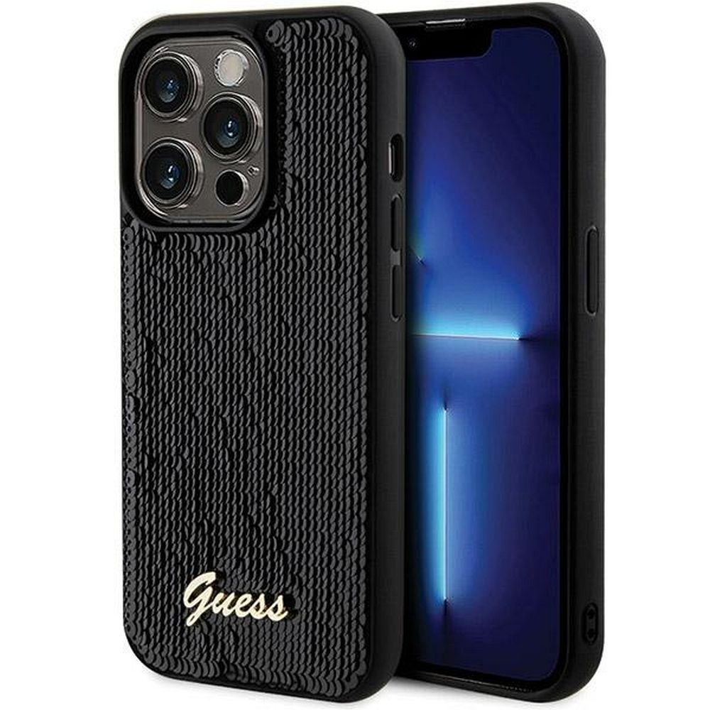 GUESS case for IPHONE 13 Pro Max GUHCP13XPSFDGSK (Sequin Script Metal) black