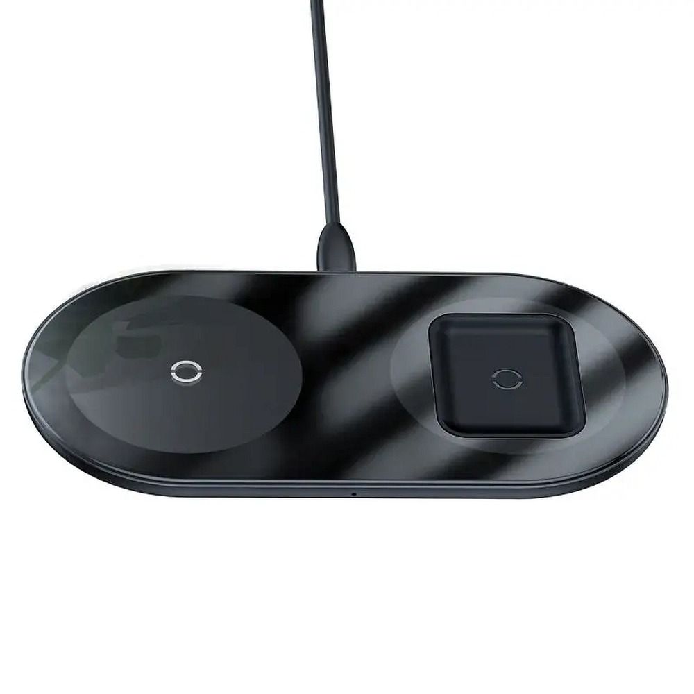 BASEUS Simple 2in1 Wireless Charger 18W Max For Phones+Pods Qi Black WXJK-01