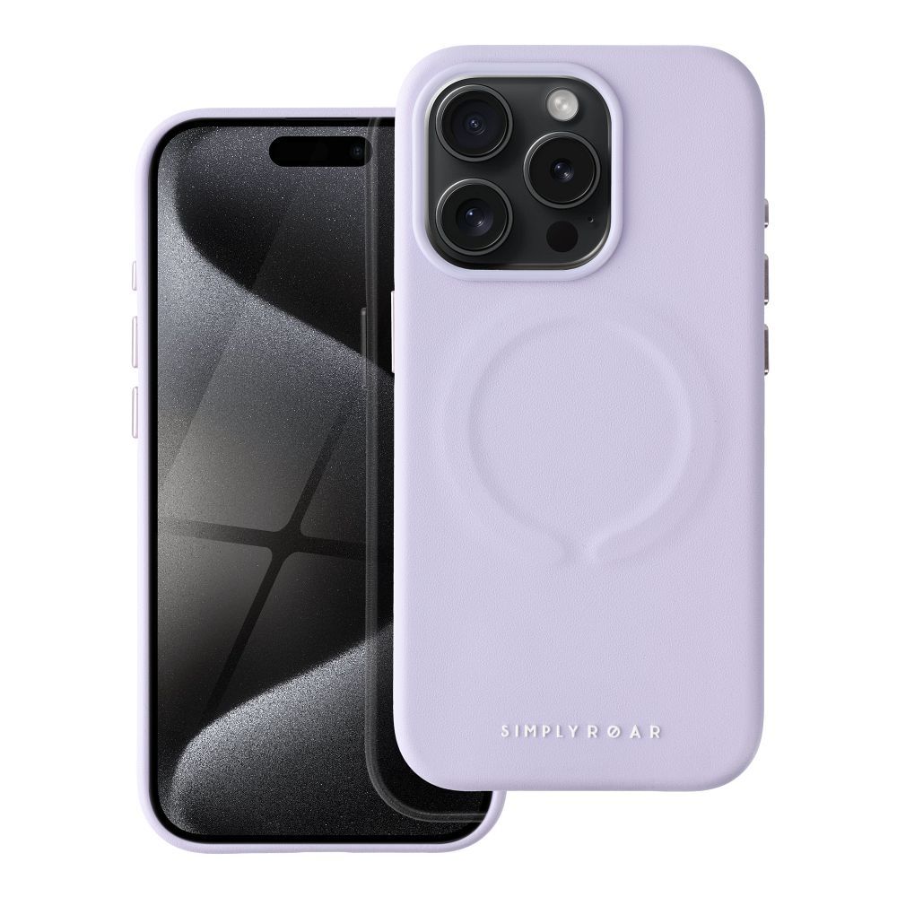 Roar Leather Mag Case – for iPhone 15 Pro  purple