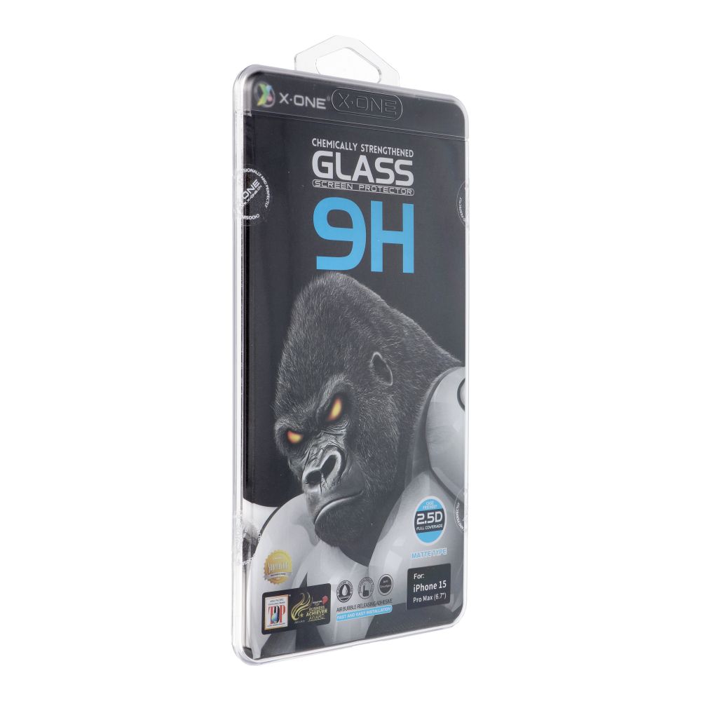 X-ONE Full Cover Extra Strong Matte – iPhone 15 Pro Max edzett üveg 9H