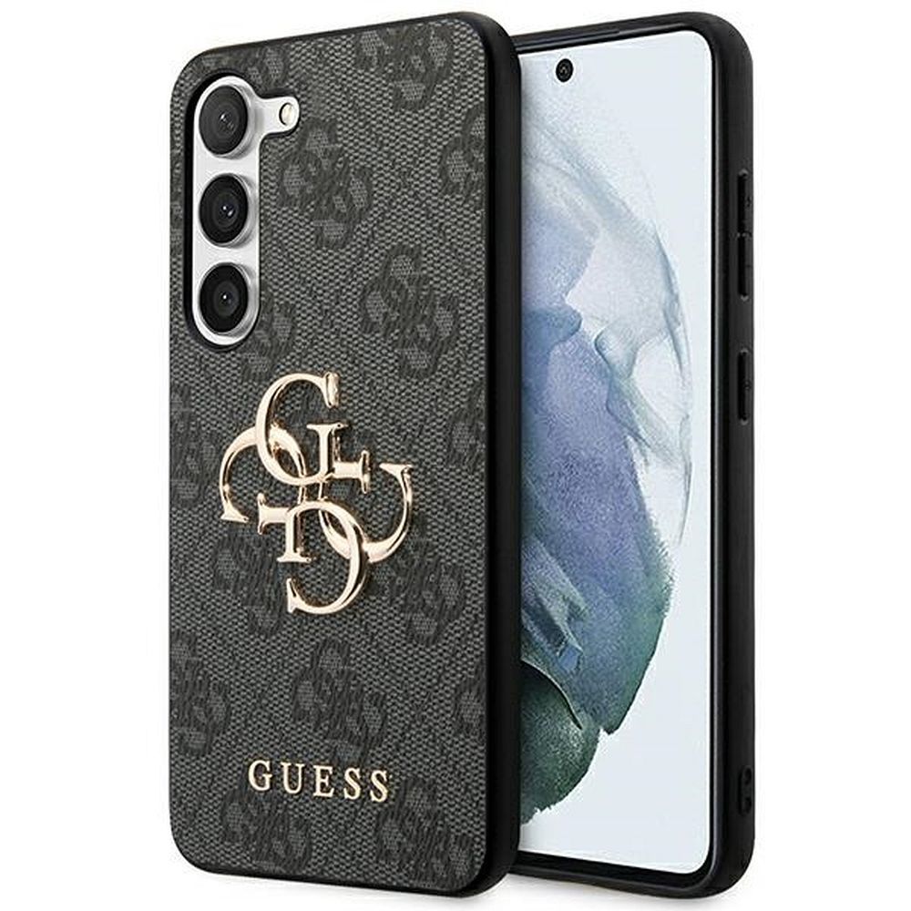 GUESS tok SAMSUNG S23 FE GUHCS23FE4GMGGR (Nagy Fém Logó) szürke