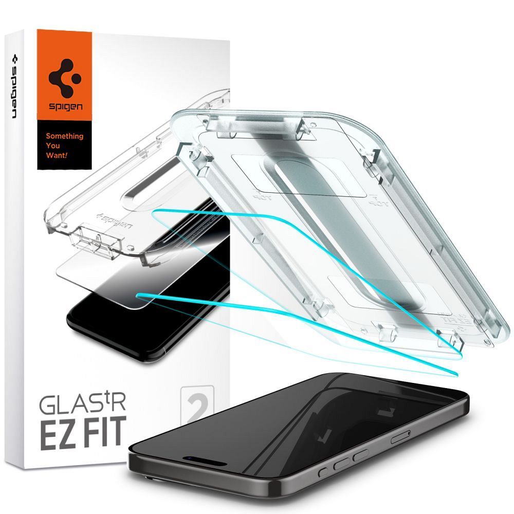 SPIGEN Glas.TR ”EZ FIT” 2-csomag IPHONE 15 PRO MAX átlátszó