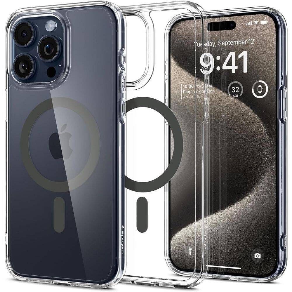 SPIGEN Ultra Hybrid Mag tok MagSafe kompatibilis IPHONE 16 Pro Max-hoz, grafit