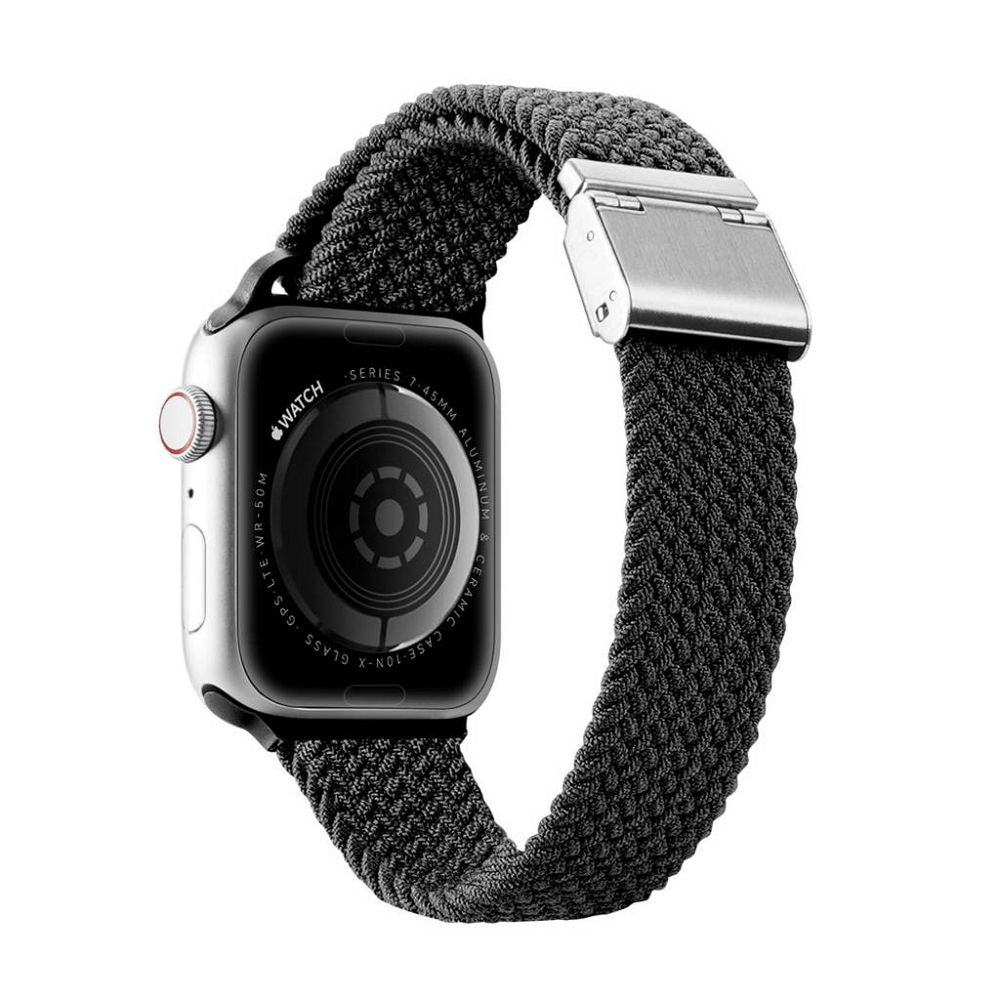 DUX DUCIS Mixture II - nyújtható fonott szíj Apple Watch 42/44/45mm fekete