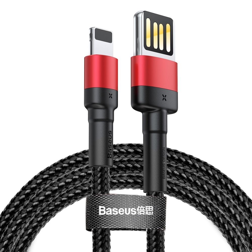 BASEUS USB A to Lightning kábel 2,4A Cafule CALKLF-G91 1 m fekete piros