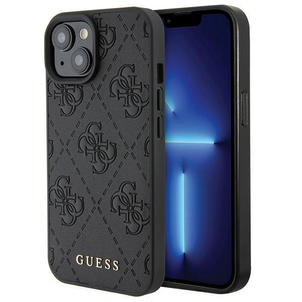 GUESS tok IPHONE 15 GUHCP15SP4EPMK (Quilted 4G Classic) fekete