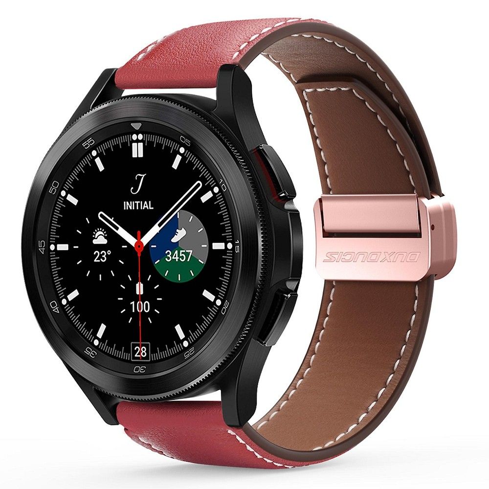 DUX DUCIS YA valódi bőr szíj Apple Watch 42 / 44 / 45 / 49 mm piros