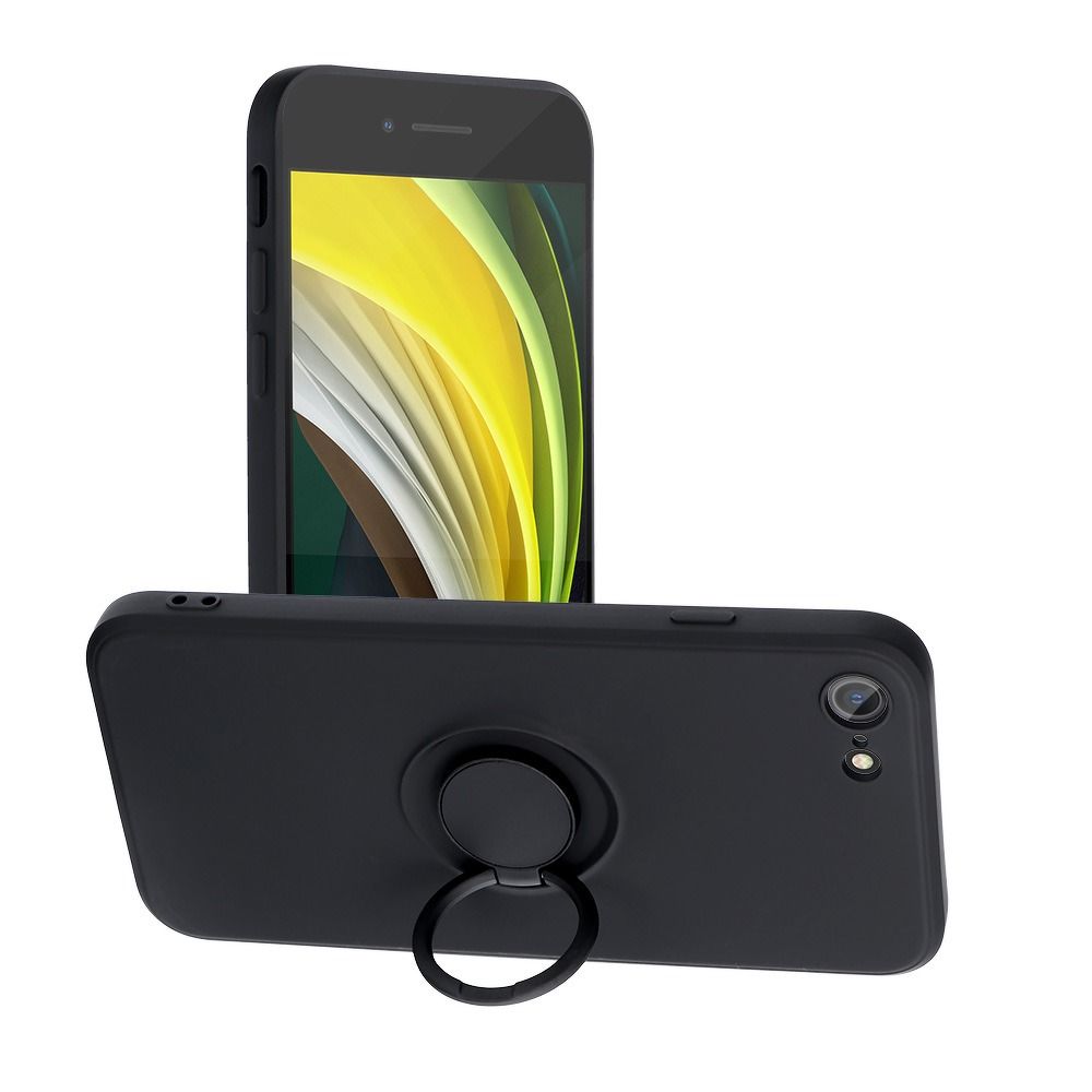 SILIKON GYŰRŰS tok IPHONE 7 / 8 / SE 2020 / SE 2022 fekete