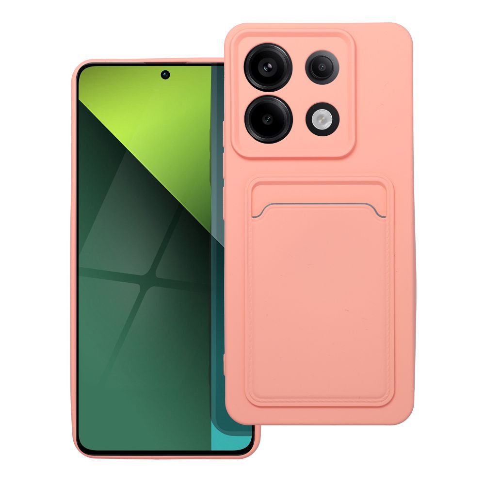 Kártyatartós szilikon tok XIAOMI NOTE 13 Pro 5G rózsaszín