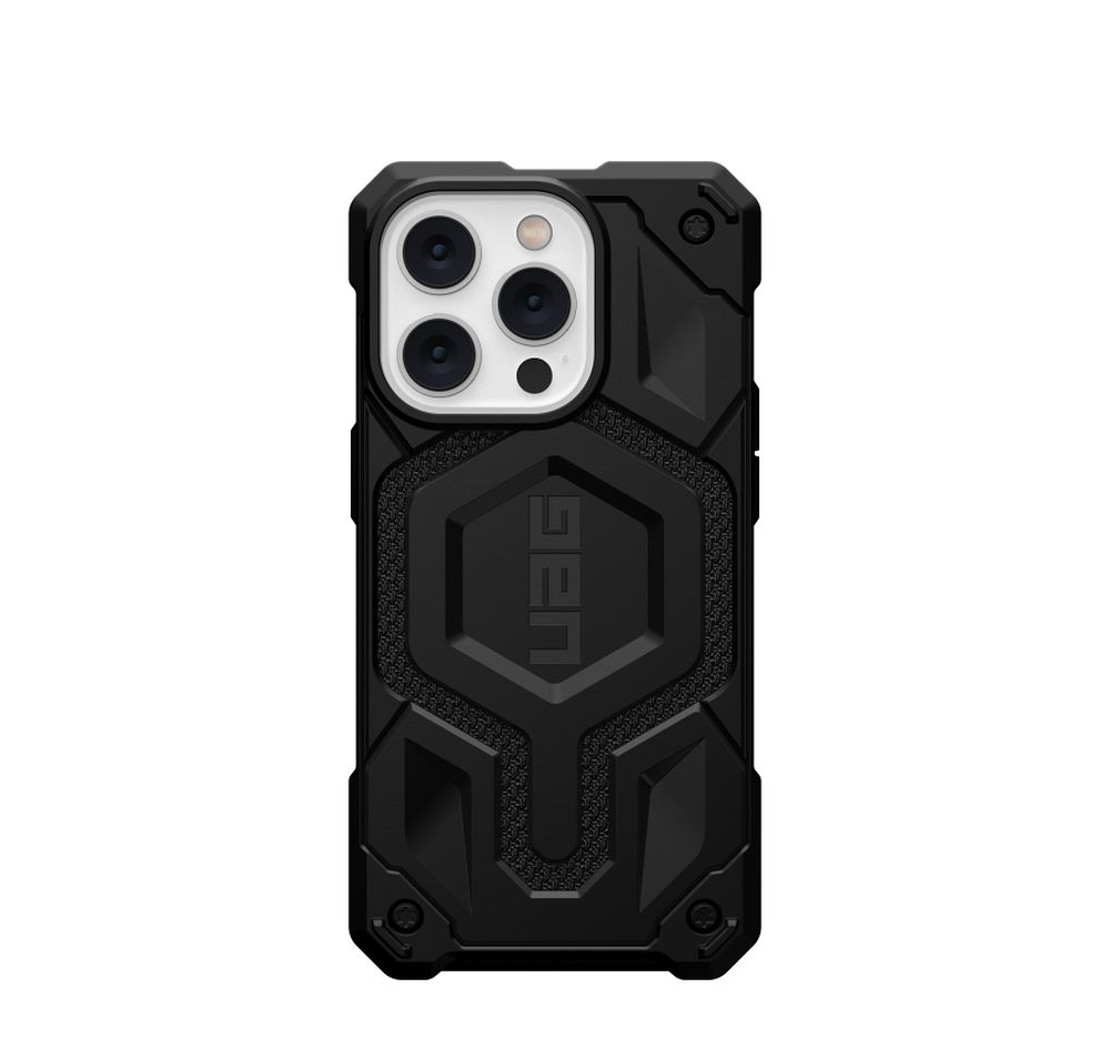 (UAG) Urban Armor Gear Monarch tok IPHONE 14 PRO MAX-hoz, MagSafe kompatibilis, fekete kevlar
