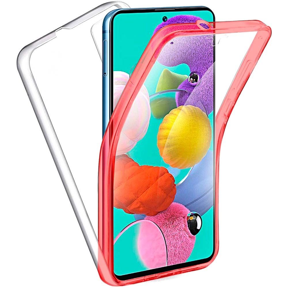 360 Full Cover case PC + TPU for SAMSUNG S21 red