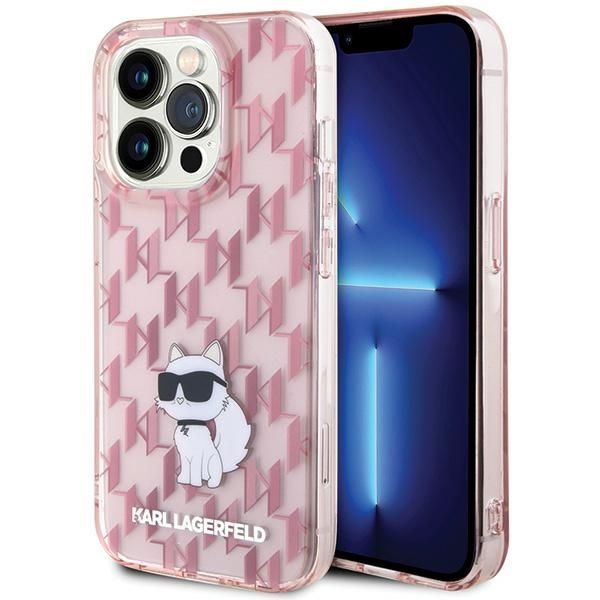 KARL LAGERFELD tok IPHONE 15 Pro Max KLHCP15XHNCMKLP (Monogram) rózsaszín