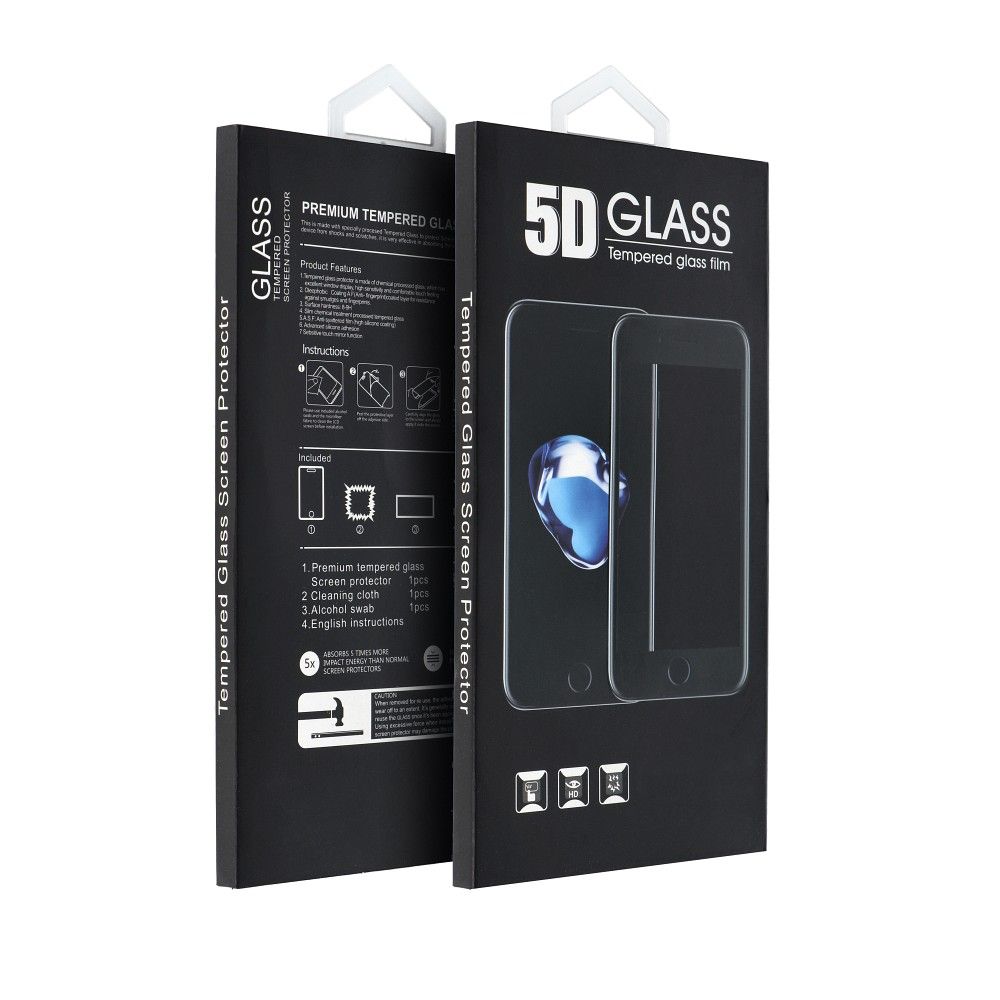 5D Teljes Ragadós Edzett Üveg – iPhone 15 Pro (Privát) fekete