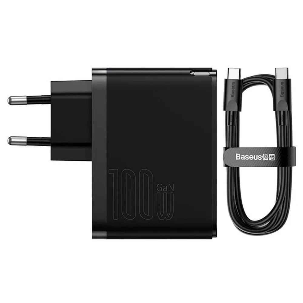 BASEUS USB A + Type + Type C to Type C PD QC3.0 5A 100W GaN5 Pro CCGP090201 fekete töltő