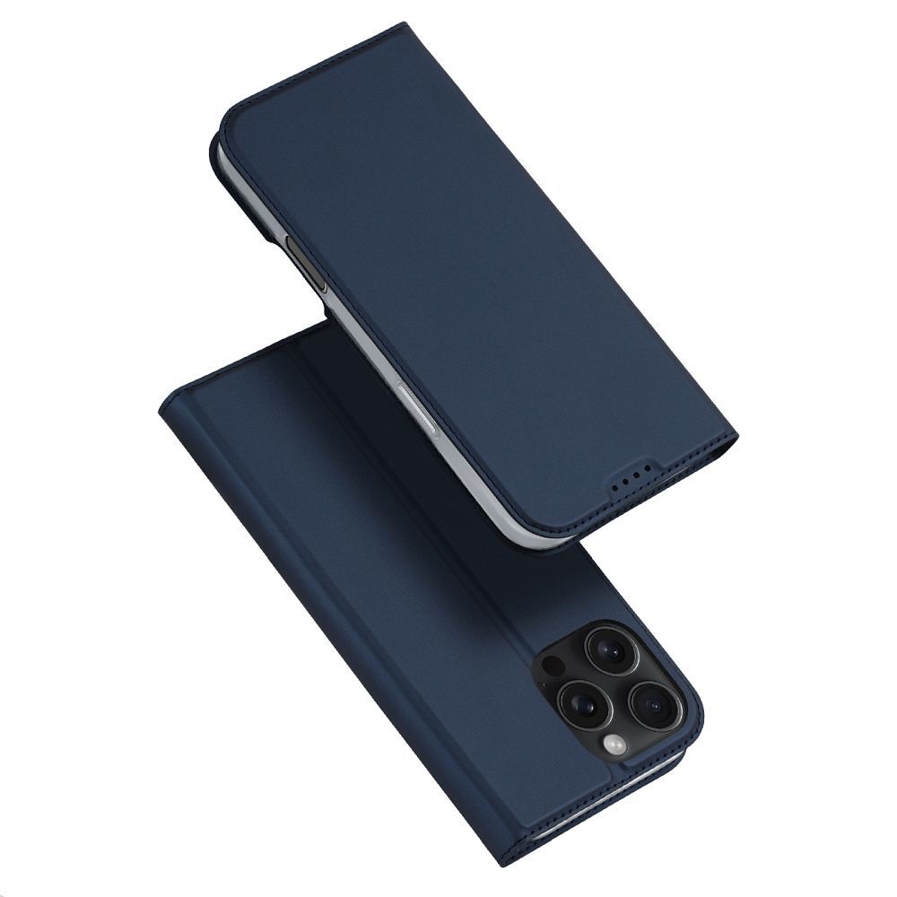 DUX DUCIS pénztárca tok SKIN PRO az IPHONE 16 Pro-hoz kék