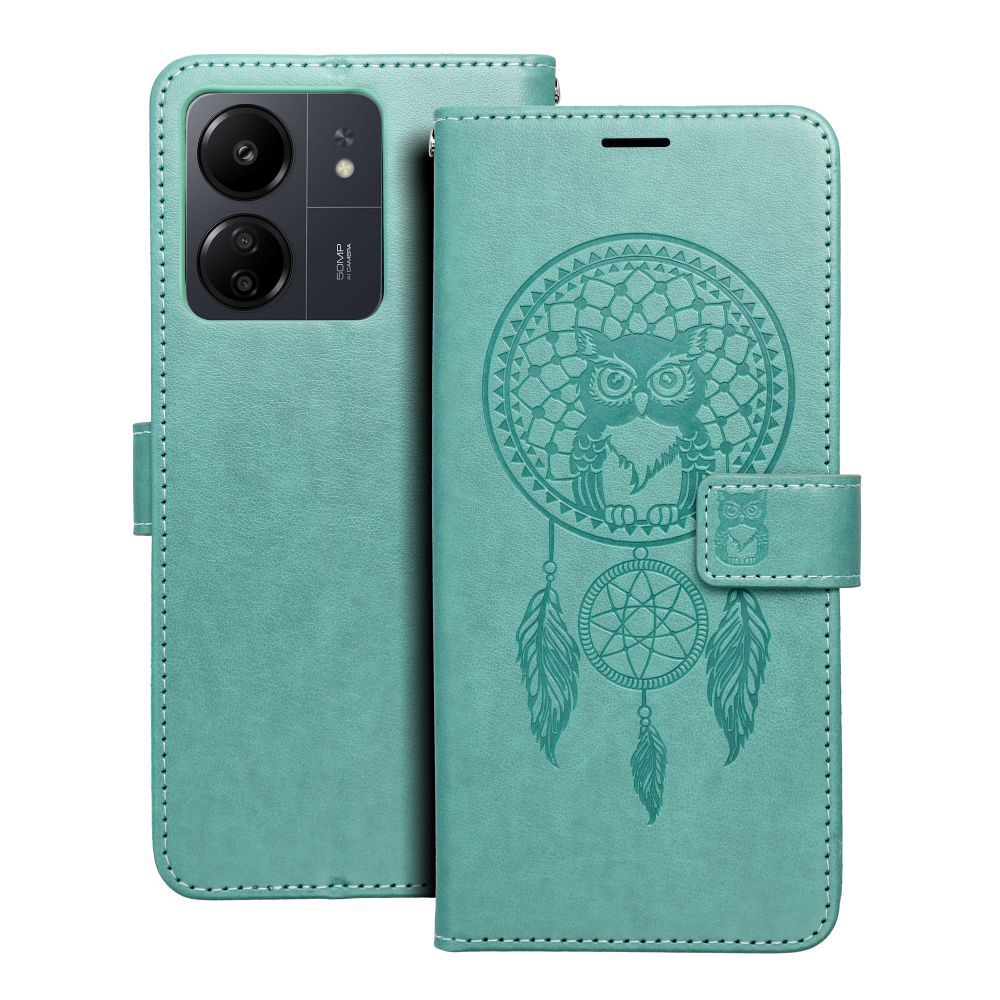 MEZZO könyvtok XIAOMI Redmi 13C / POCO C65 álomfogó zöld