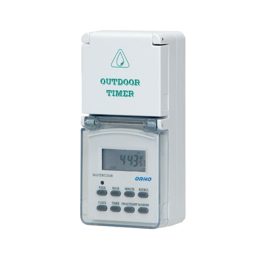 Heti digitális időzítő LCD kijelzővel, IP44 (OR-PRE-432)