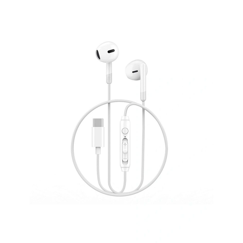 WiWU – Kábeles Stereo Fülhallgató EB314 USB C (DAC) – fehér