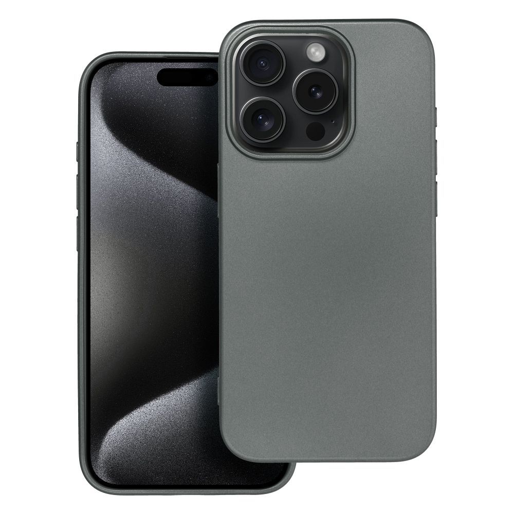 METALLIC tok IPHONE 15 Pro szürke