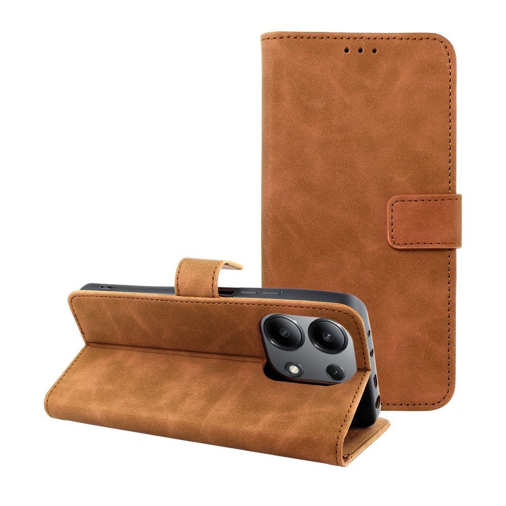 TENDER könyvtok XIAOMI Note 13 4G barna