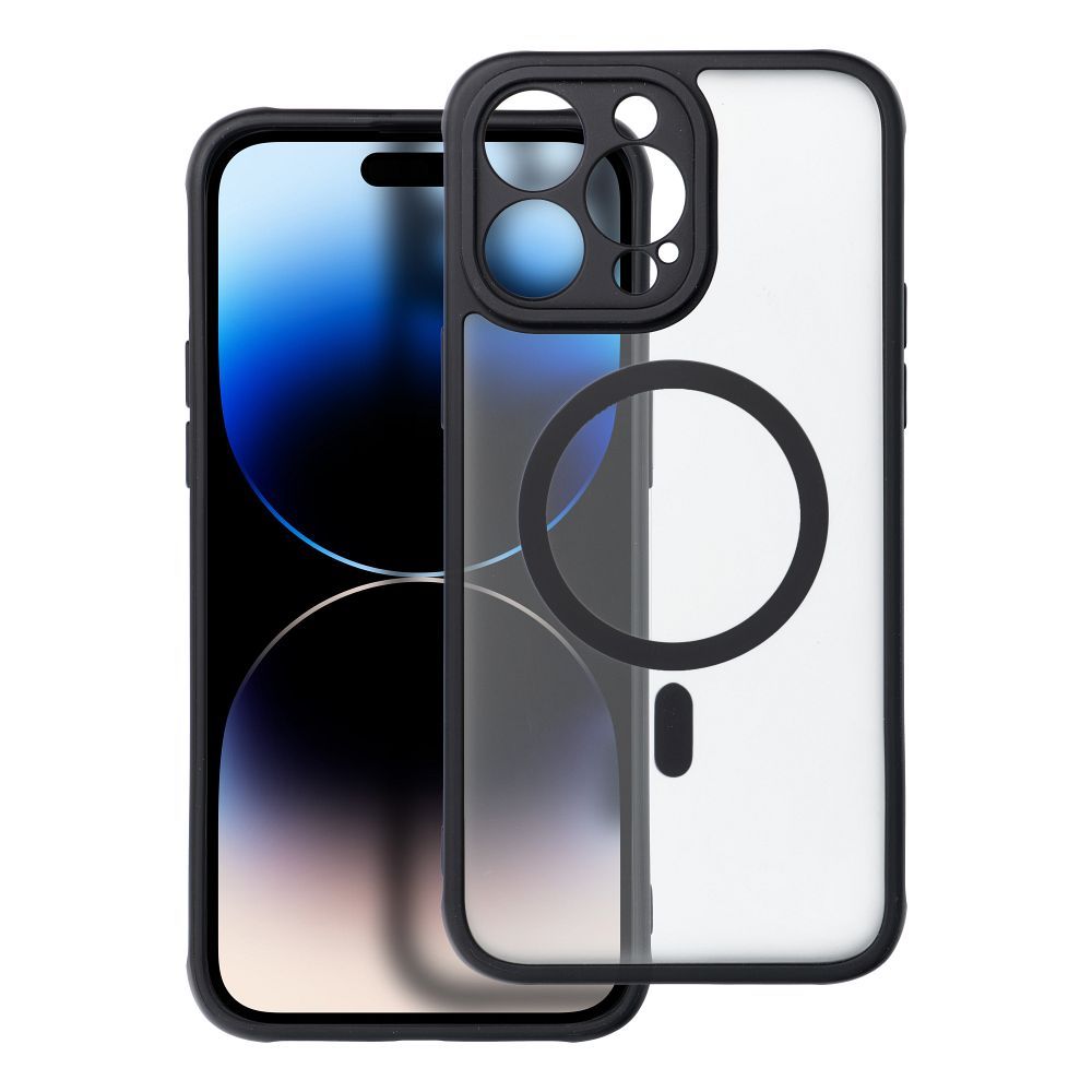 Teljes Matt Mag Cover tok MagSafe kompatibilis IPHONE 14 Pro Max-hoz fekete