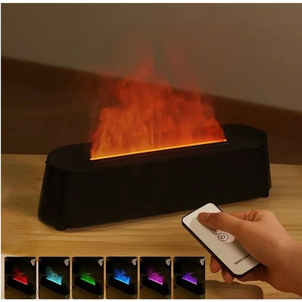 Színes láng aromaterápiás gép / párásító / diffúzor Art Deco A3 fehér