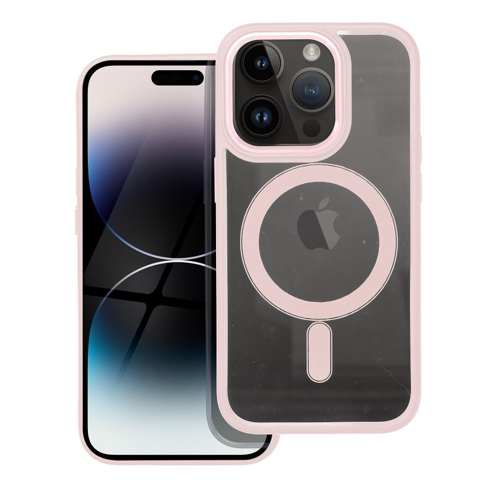 COLOR EDGE MAG COVER tok kompatibilis MagSafe számára IPHONE 14 Pro rózsaszín