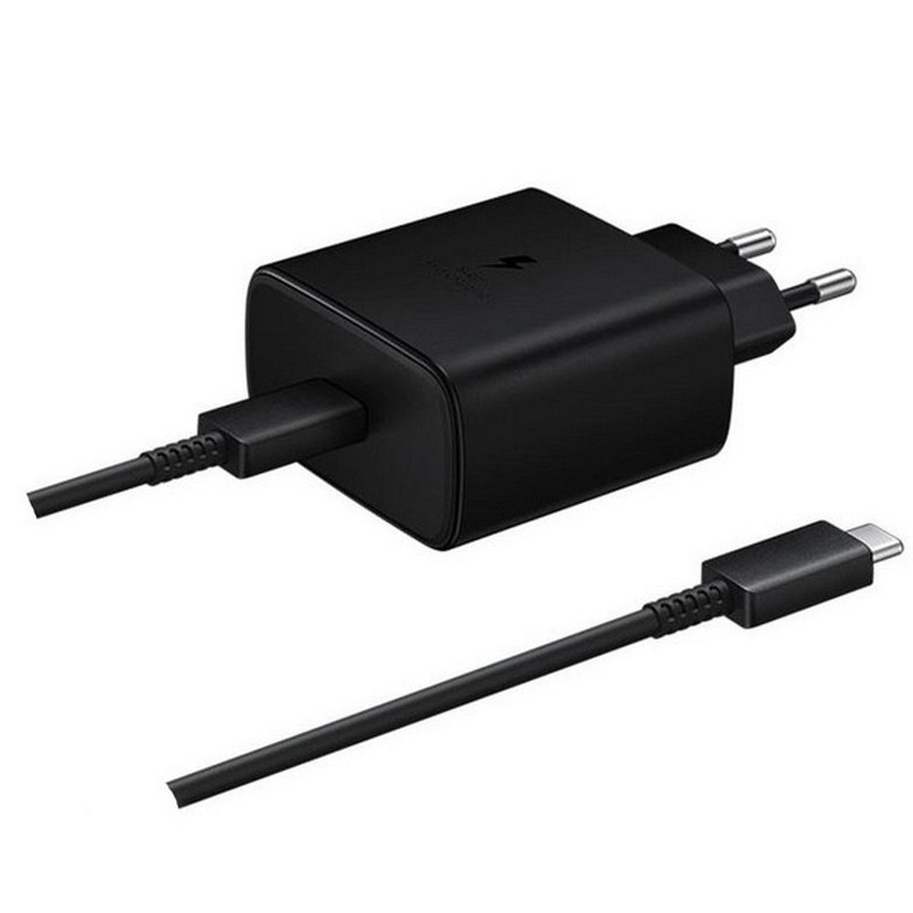 Eredeti Fali Töltő Samsung Gyors Töltő EP-TA845XBEGWW USB Typ C 3A 45W fekete blister