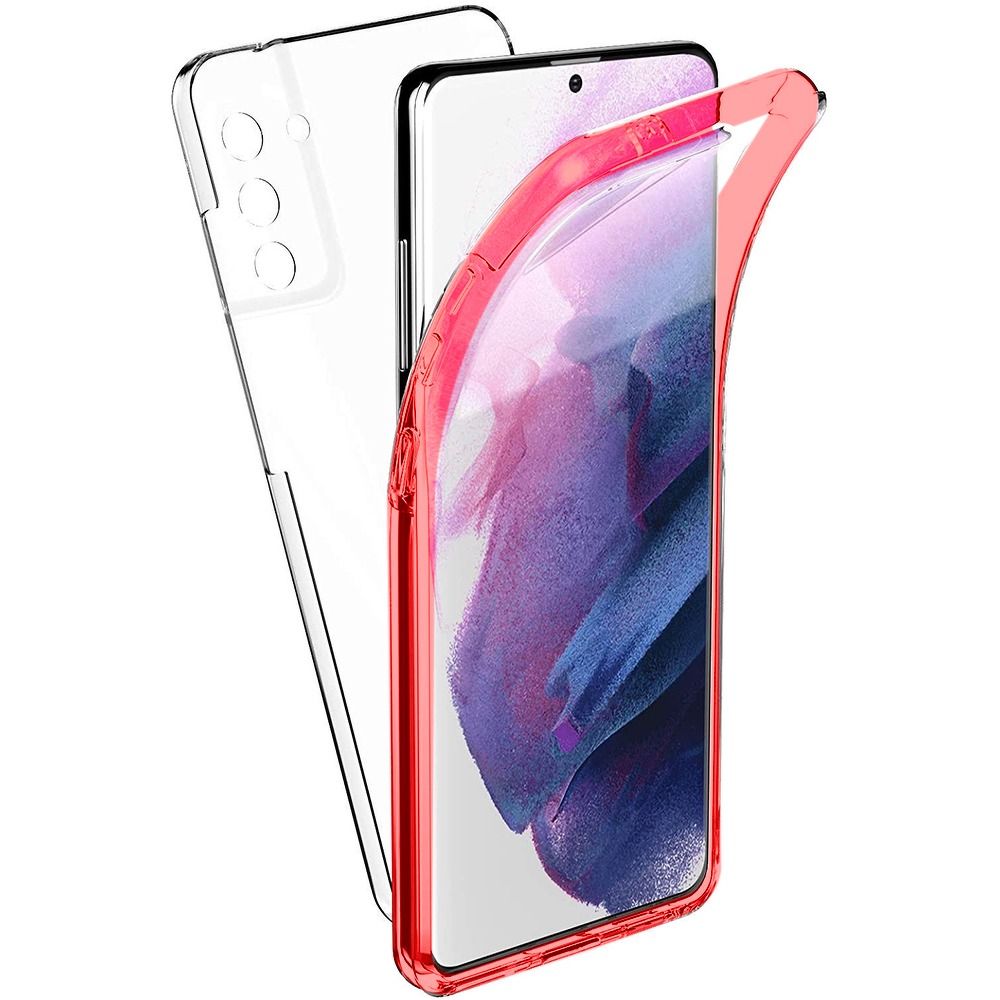 360 Full Cover case PC + TPU for SAMSUNG S21 ULTRA red