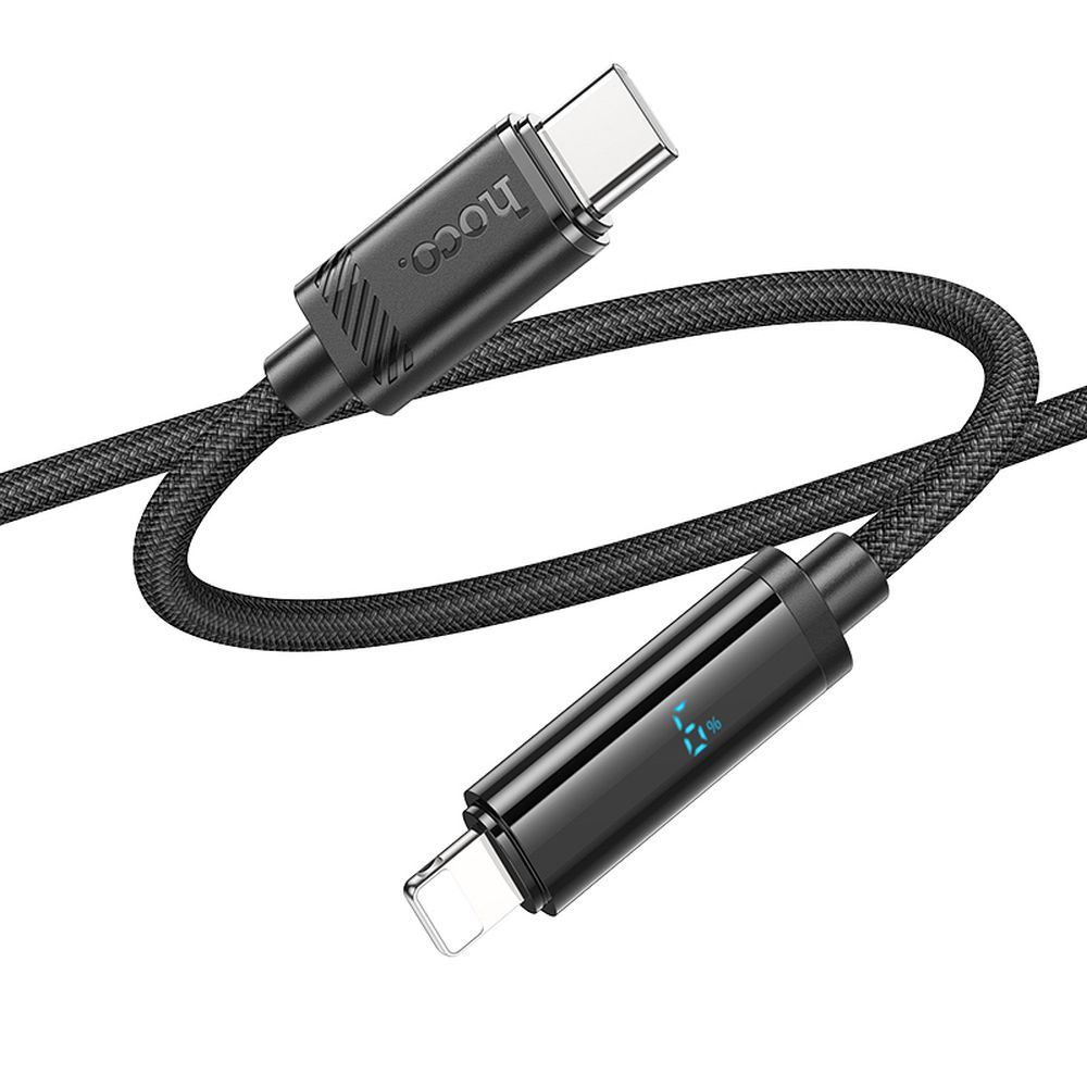 HOCO Type C to Lightning PD 2,4 27W U127 1,2 m fekete kábel