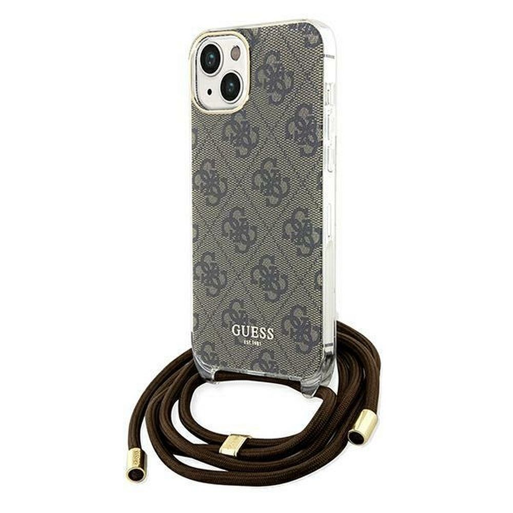Eredeti hátlap tok Apple GUHCP15SHC4SEW Samsung 15-höz (Crossbody Cord 4G Print / barna)