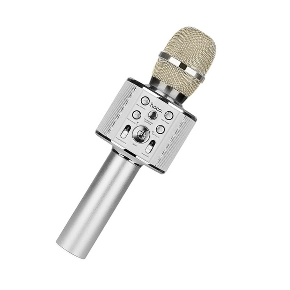 HOCO multimedia karaoke microphone Cool Sound KTV BK3 silver