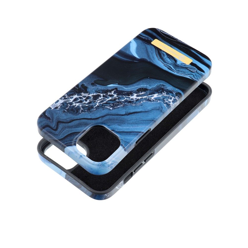 FORCELL F-PROTECT Mirage tok MagSafe kompatibilis IPHONE 14 Plus-hoz, óceán márvány