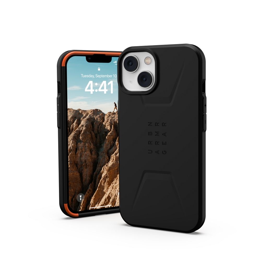 (UAG) Urban Armor Gear Civilian tok IPHONE 13 / 14-hez, MagSafe kompatibilis, fekete