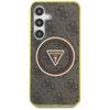 GUESS futerał do SAMSUNG S25 GUHMS25SHG4PRTGW (Magnetic IML Metal Glitter 4G Circle Triangle) brązowy