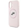 KARL LAGERFELD futerał do IPHONE 16 kompatybilny z MagSafe KLHMP16SSKCHTCP (Silicone KC Heads) różowy