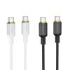 Kabel USB C do USB C Hoco 3A 60W 1 m X128 Benefit czarny