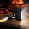 Powerbank 20000 mAh QC PD 22,5W z wbudowanymi kablami USB A + USB C + Lightning + Micro USB oraz dwoma latarkami Hoco J173 czarny