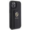 GUESS futerał do IPHONE 13 / 14 / 15 GUHCP15SPGSSADK (Grip Stand 4G Saffiano Strass) czarny