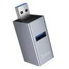 Adapter 3w1 (USB 2.0 x 2+USB 3.0) USB-A Hoco HB54 szary