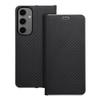 Etui z klapką na Samsung S24 FE Luna Book Carbon czarne