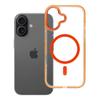 Futerał do iPhone 17 Frame Clear Hybrid Mag Cover zgodny z MagSafe pomarańczowy