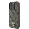 GUESS futerał do IPHONE 16 Pro GUHCP16LP4TDPW (PU Leather 4G Triangle Strass) brązowy