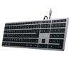Klawiatura przewodowa USB C QWERTY Satechi Slim W3 Wired ST-UCSW3M szara