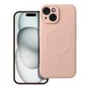 Futerał do iPhone 15 Silicone Mag Cover zgodny z MagSafe różowy
