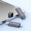 Czytnik kart SD / TF Hoco USB A / USB C 3.0 HB45 szary